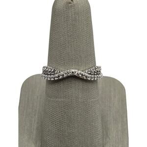 14K White Gold Crossover .5ctw Diamond Band (6475)